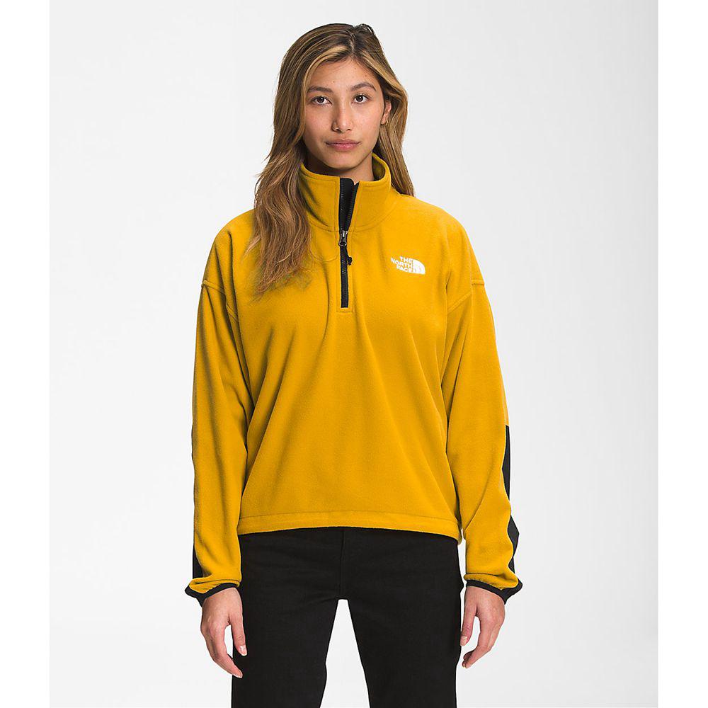 The North Face Tka Kataka ¼ Zip Γυναικεια Fleece - Κίτρινα (GTUX10678)